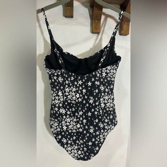 NWT Onia Chelsea Floral Liberty Starry Night One-Piece Swimsuit Black White S - Picture 5 of 11